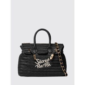 Secret Pon-Pon Handbag Woman Black